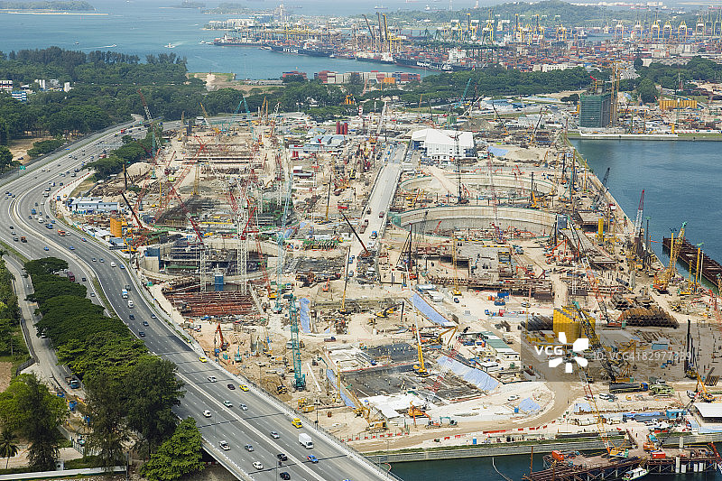 亚洲新加坡新建办公室施工图片素材