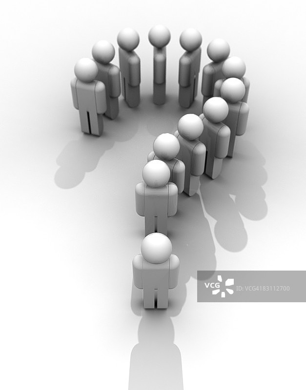 人群问号队形图标图片素材