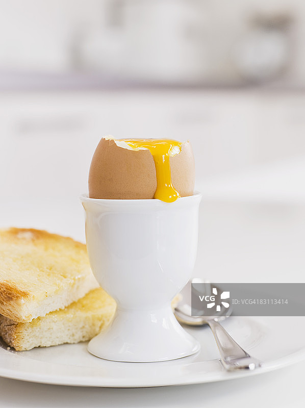 搭配煮鸡蛋的早餐静物图片素材