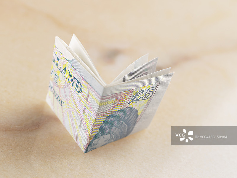 书本造型的5英镑图片素材