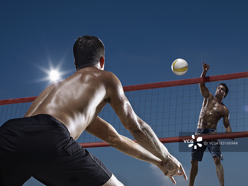 男子沙滩排球图片素材