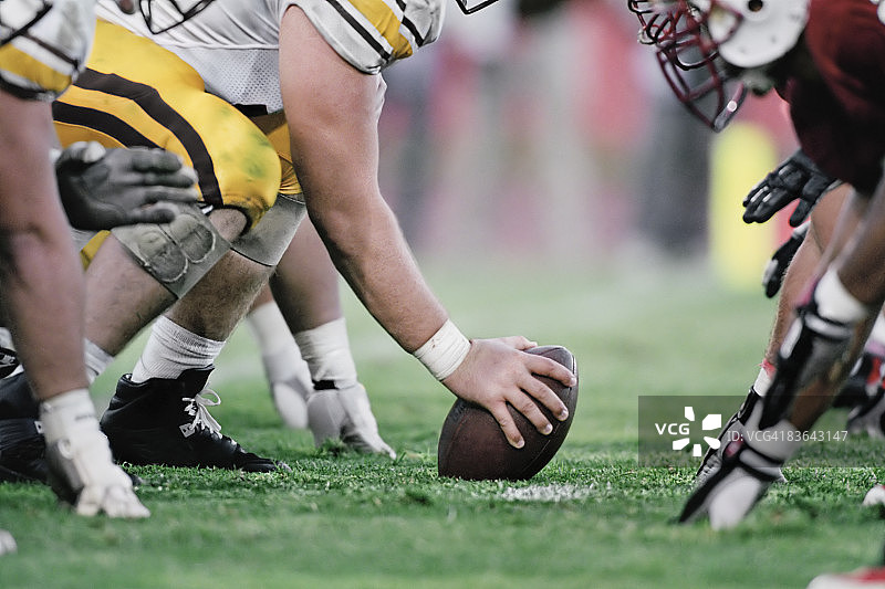 橄榄球开球线图片素材