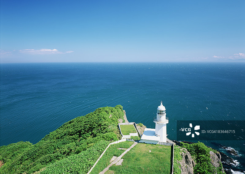 地球岬的灯塔图片素材