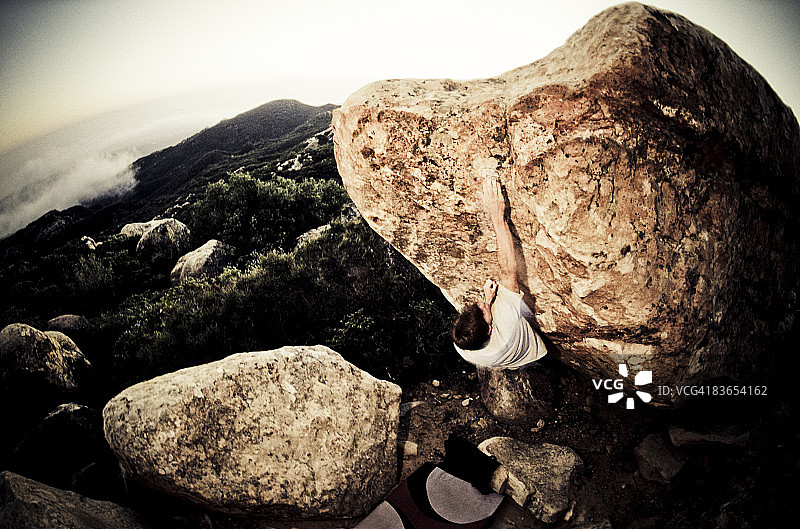 中国加利福尼亚州圣巴巴拉的攀岩者图片素材