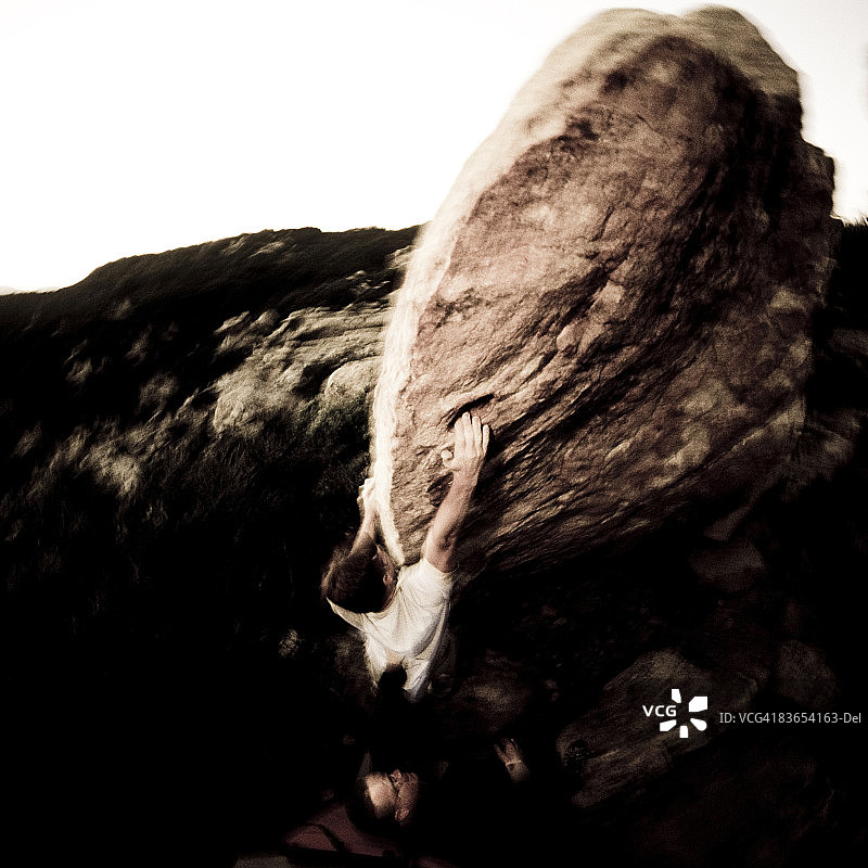 中国加利福尼亚州圣巴巴拉的攀岩者图片素材