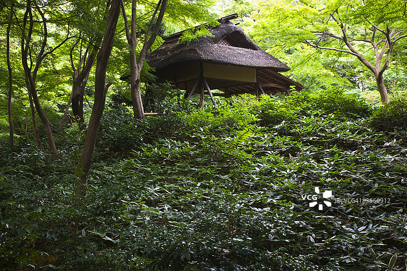 日本东京六义园茶馆图片素材