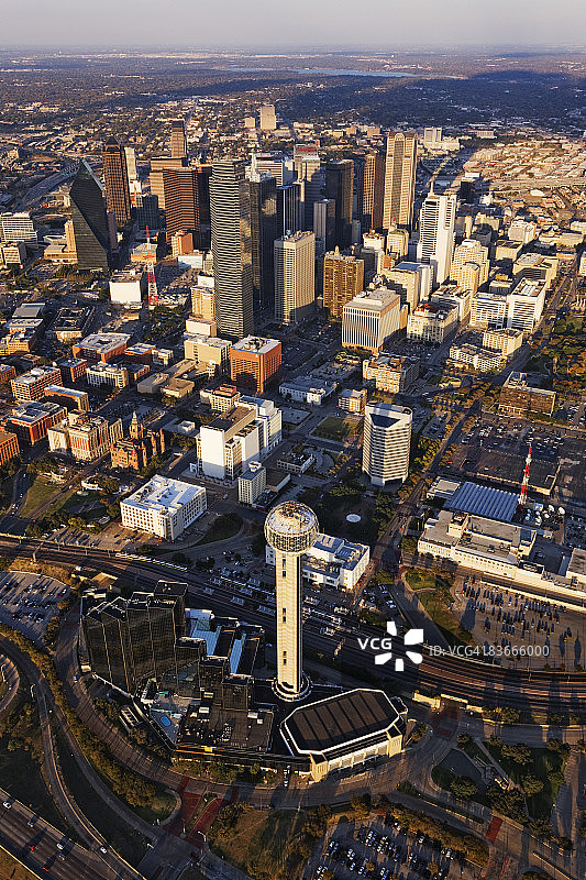 达拉斯市中心天际线图片素材