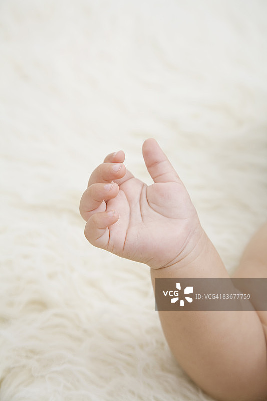 婴儿的小手特写图片素材