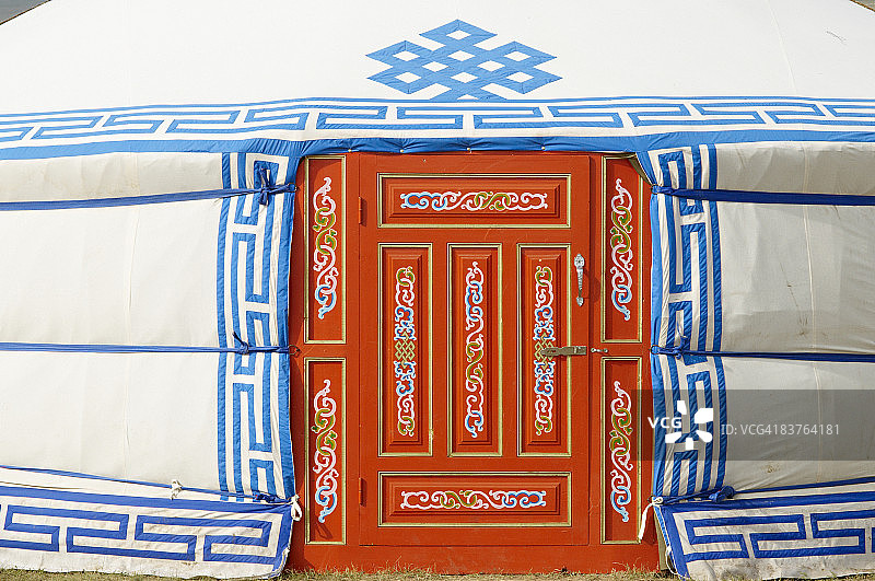 蒙古国中央省：蒙古包旅馆图片素材
