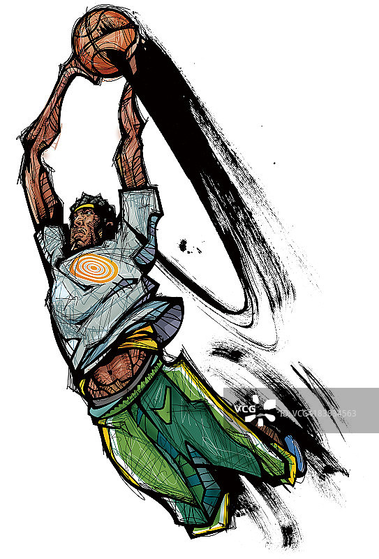 篮球运动员持球图片素材