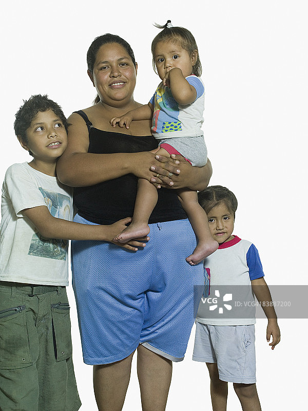 西班牙裔家庭合影图片素材