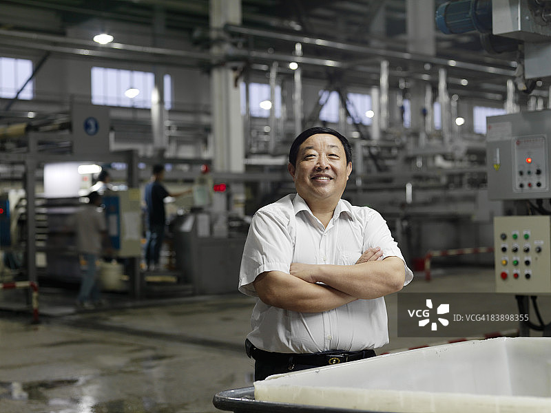 纺织厂工程师的肖像图片素材