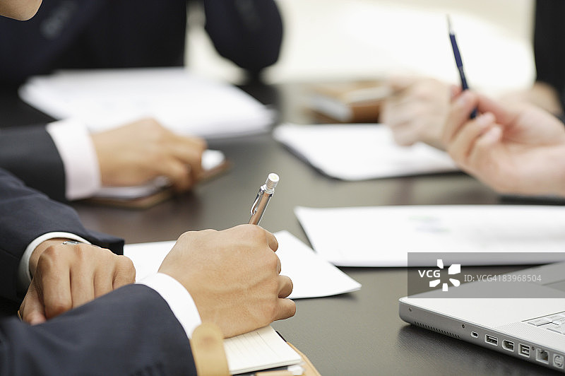 商务人士会议，手部特写图片素材