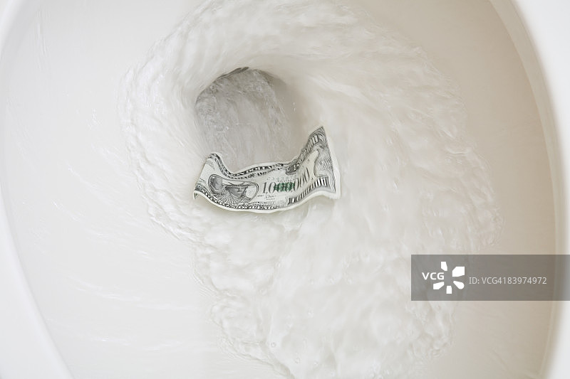 付诸东流的钱图片素材