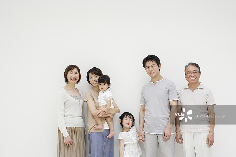 多代同堂家庭的肖像图片素材