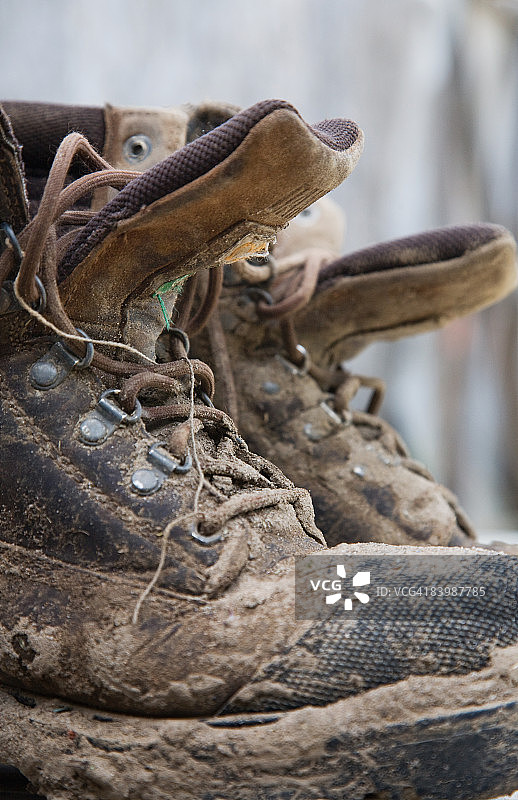 有机农场的工装靴图片素材