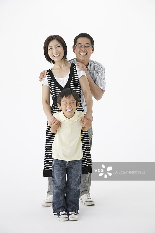 家庭合影，工作室拍摄图片素材