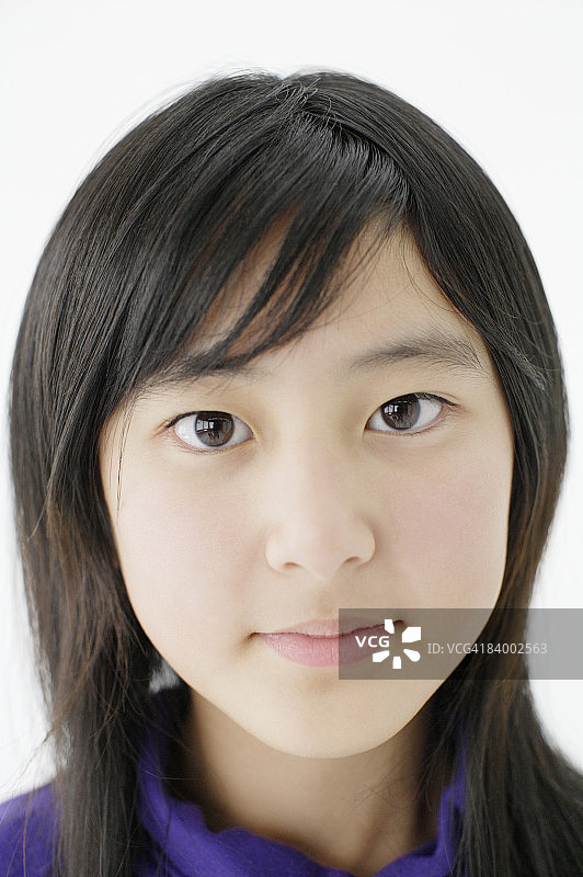 女人肖像特写，工作室拍摄图片素材