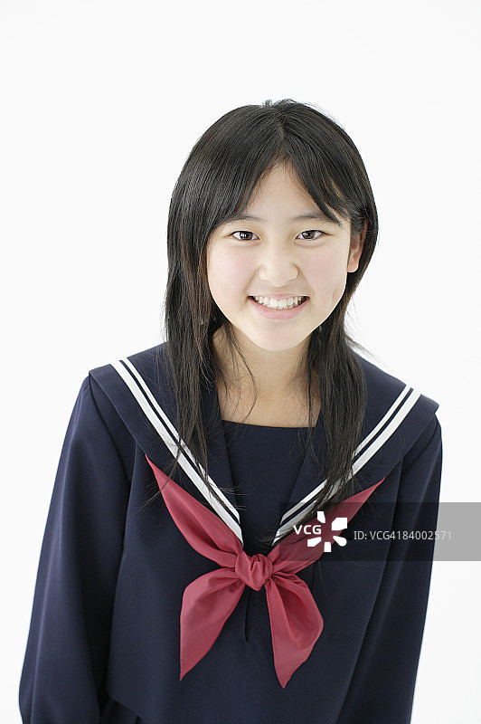 女学生特写，工作室拍摄图片素材