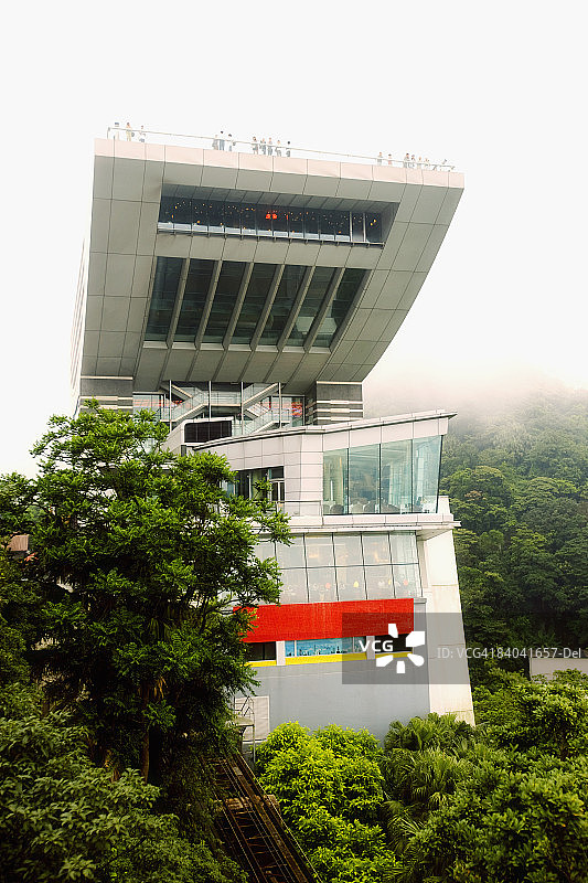 中国香港香港岛太平山顶峰大厦的外部景观图片素材