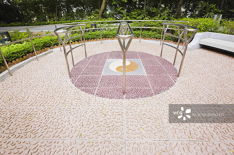 中国香港好莱坞道公园的阴阳符号图片素材