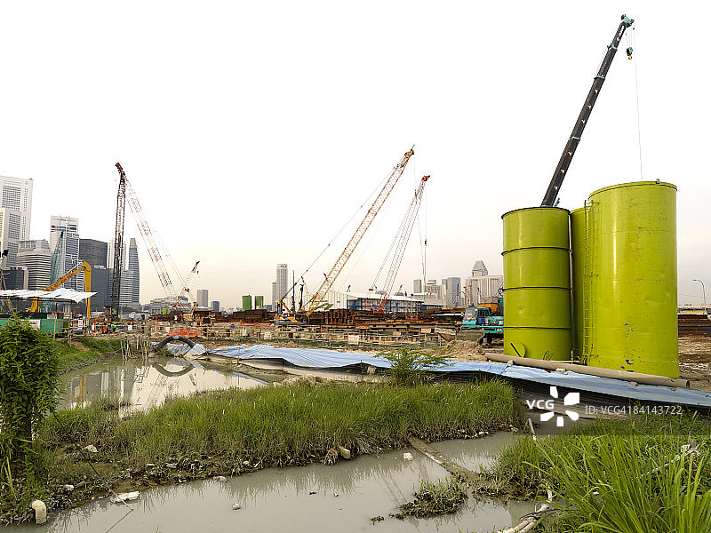新加坡的建筑工地图片素材