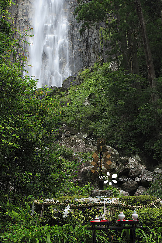 日本和歌山熊野古道那智瀑布图片素材