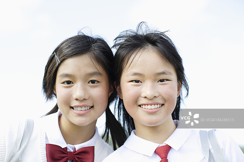 女学生肖像图片素材