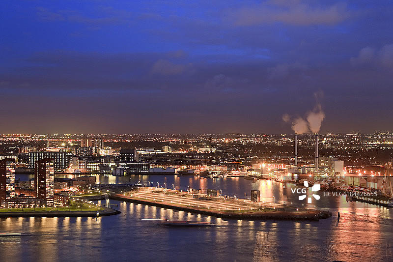 鹿特丹港口和工厂图片素材