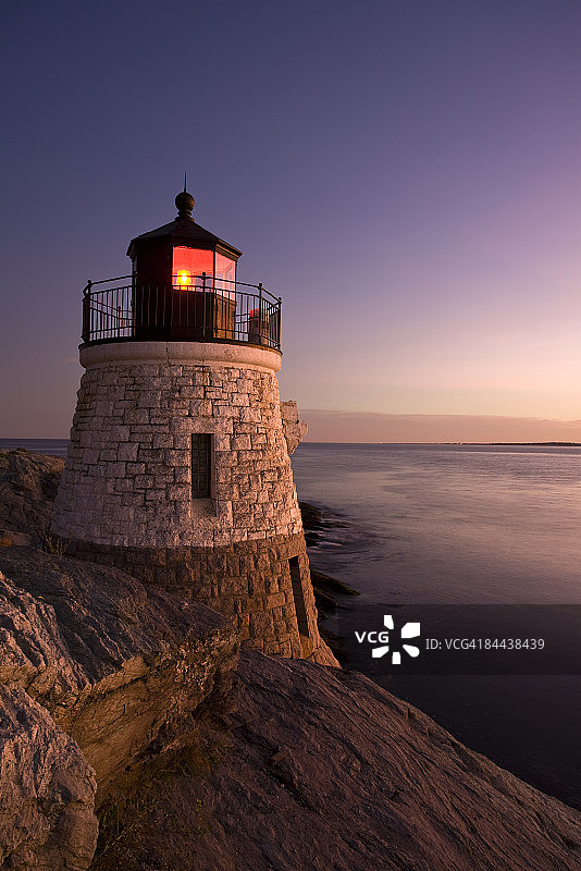 城堡山灯塔图片素材