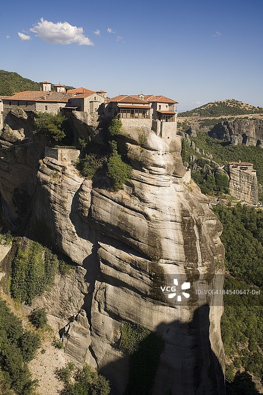 迈泰奥拉瓦尔拉姆和鲁萨努修道院，联合国教科文组织世界遗产，希腊色萨利图片素材