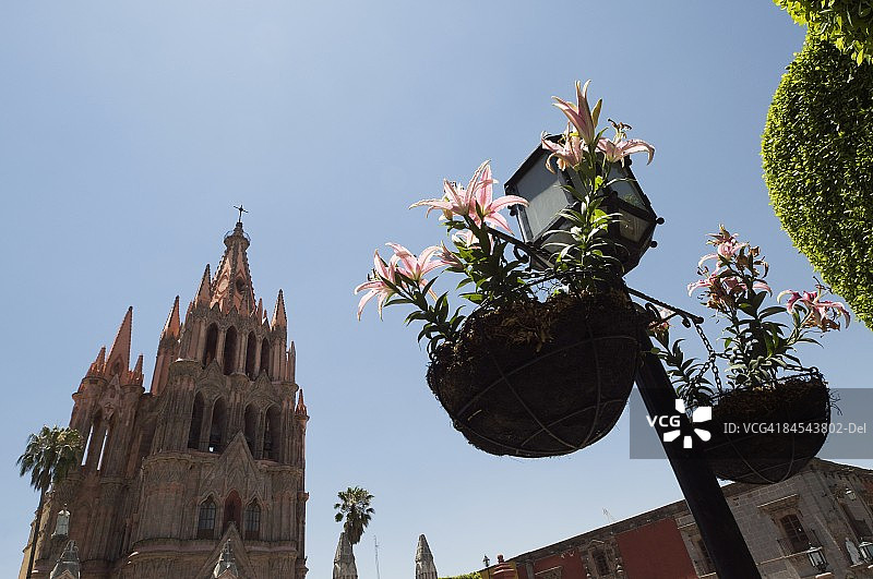 墨西哥瓜纳华托州圣米格尔德阿连德教堂图片素材