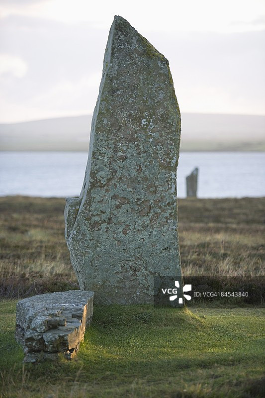 布罗加环石：联合国教科文组织世界遗产，奥克尼，苏格兰，英国，欧洲图片素材