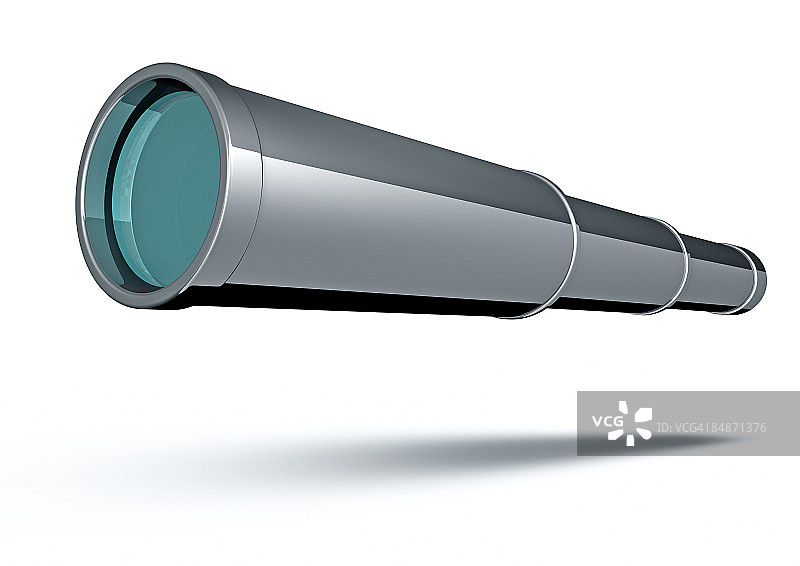 白色背景上的望远镜图片素材
