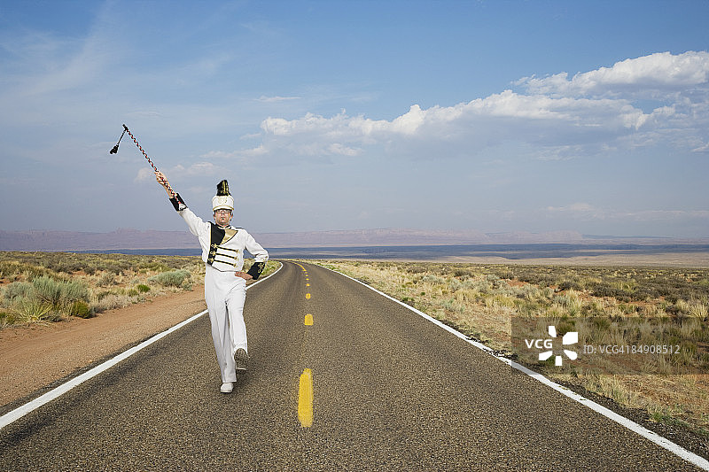 没有乐队的鼓队指挥图片素材