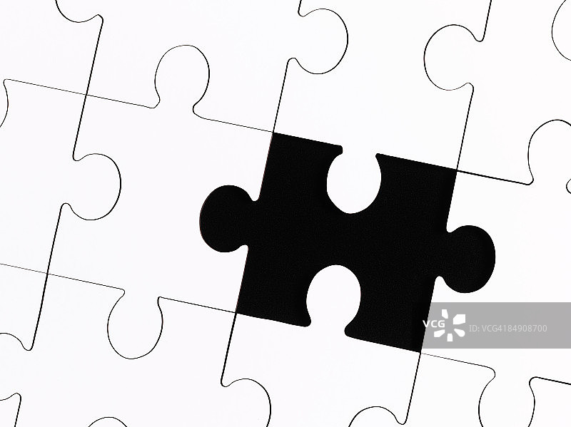 拼图游戏中最后一块空白拼图图片素材