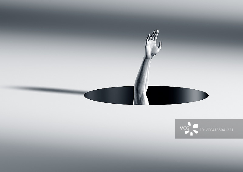 从洞里伸出的手图片素材