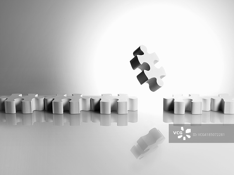 白色拼图碎片图片素材
