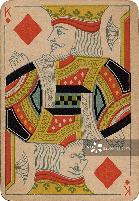 方块K复古纸牌图片素材