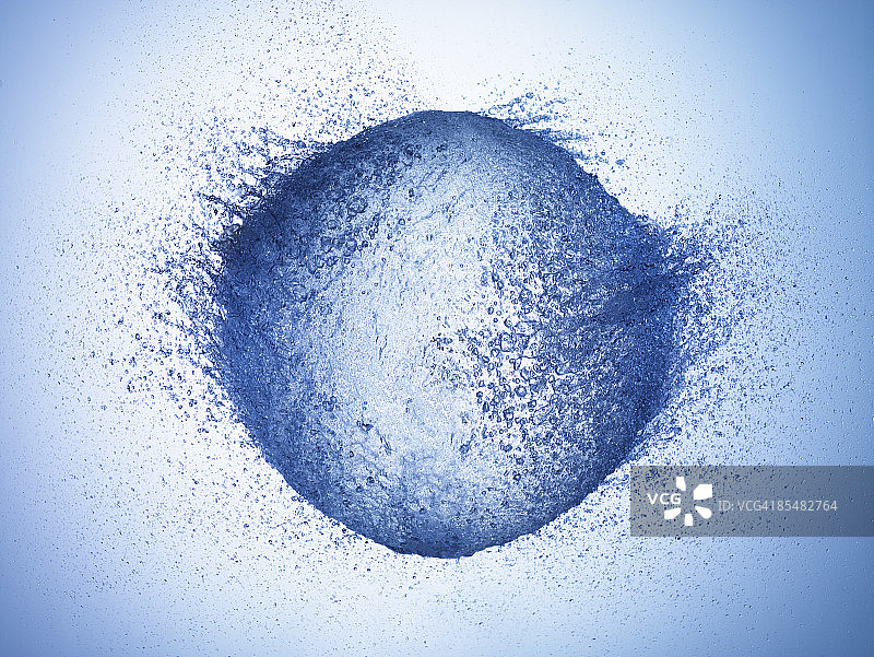 空中的水球爆炸图片素材