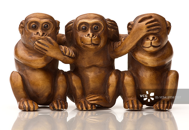 不听恶，不看恶，不言恶图片素材