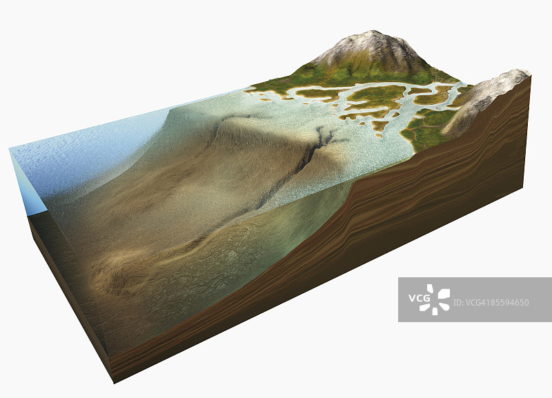 大陆架插画图片素材