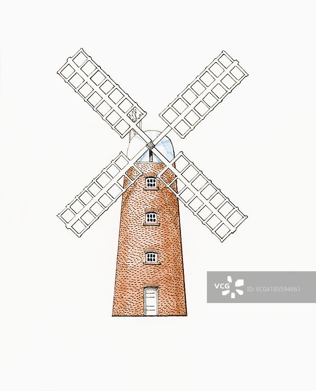 传统风车插画图片素材