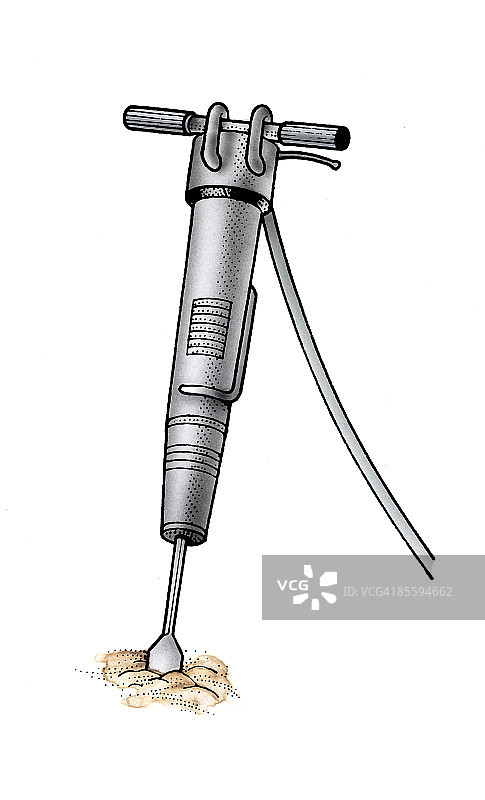 气动钻插画图片素材