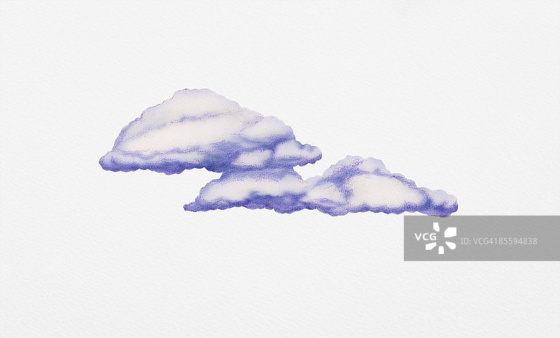 淡积云插画图片素材
