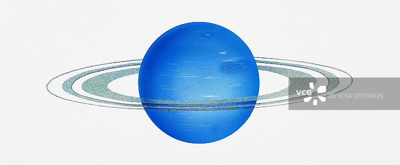 海王星和光环插画图片素材