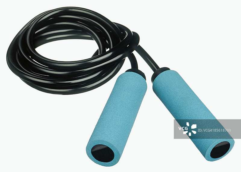 现代盘绕式人体工学跳绳，用于锻炼图片素材
