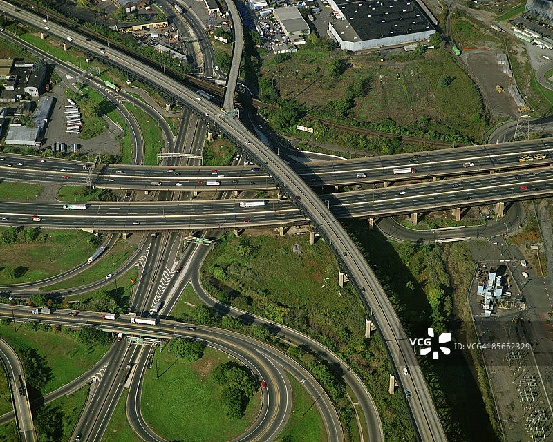 高速公路的鸟瞰视角图片素材