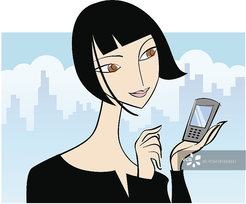 女人使用掌上电脑图片素材