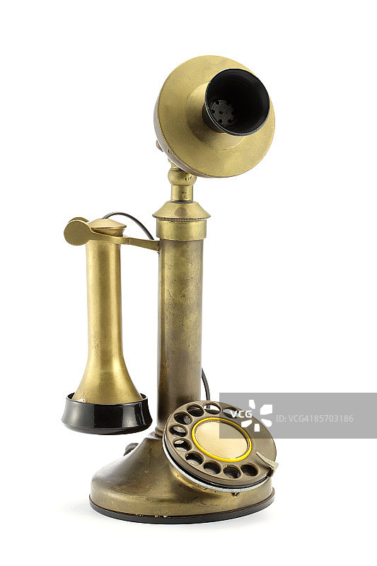 古董拨盘电话图片素材